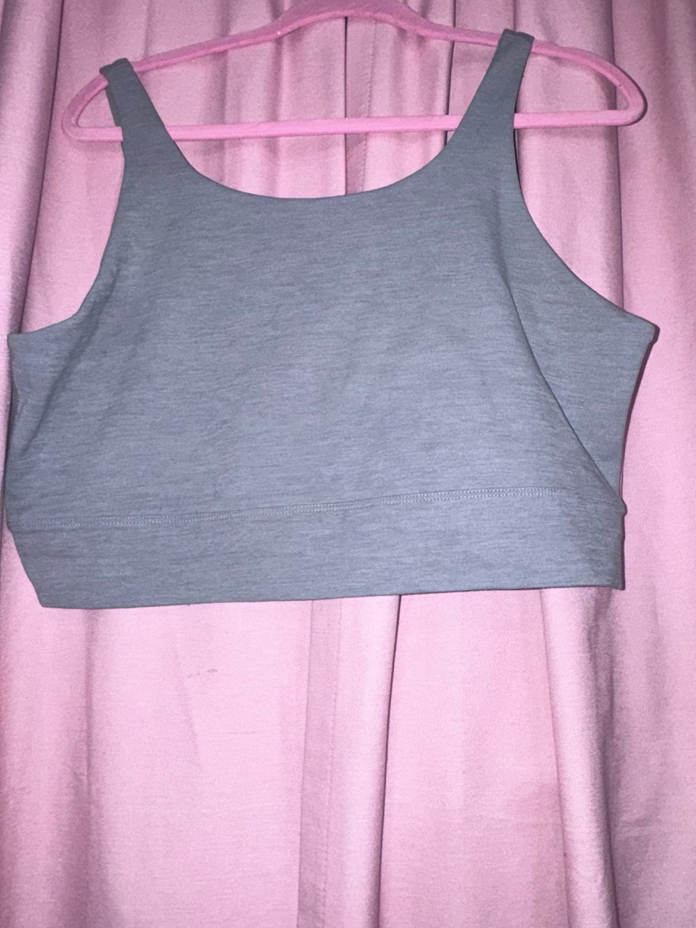 Gray Women's Crop Tank Top - Nike DRI- FIT